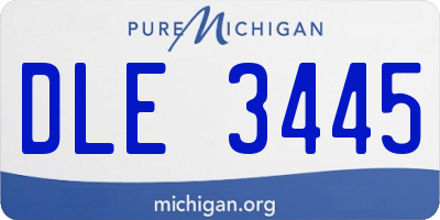MI license plate DLE3445