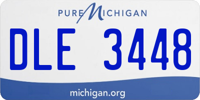 MI license plate DLE3448