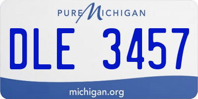 MI license plate DLE3457