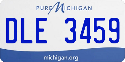 MI license plate DLE3459