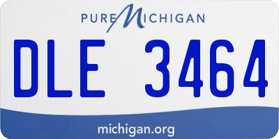 MI license plate DLE3464