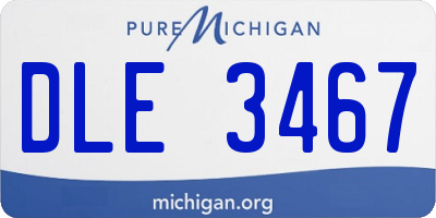 MI license plate DLE3467