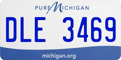 MI license plate DLE3469