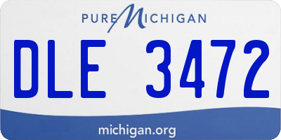 MI license plate DLE3472