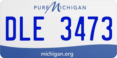 MI license plate DLE3473