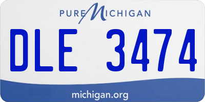 MI license plate DLE3474
