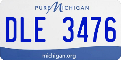 MI license plate DLE3476
