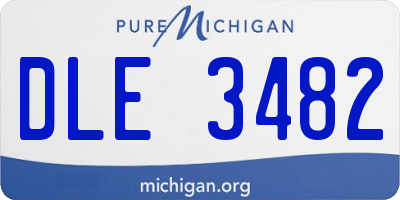 MI license plate DLE3482