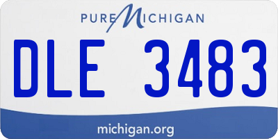 MI license plate DLE3483