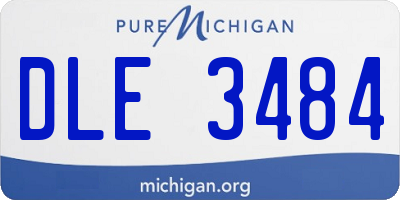 MI license plate DLE3484