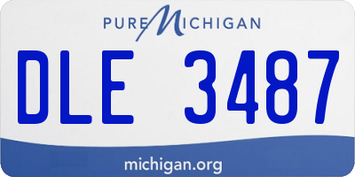 MI license plate DLE3487