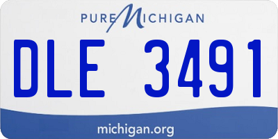 MI license plate DLE3491