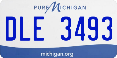 MI license plate DLE3493
