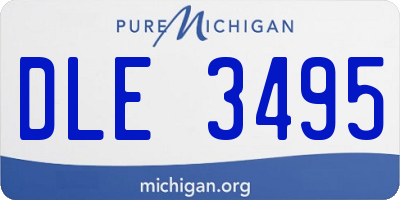 MI license plate DLE3495