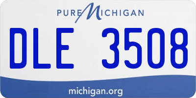 MI license plate DLE3508