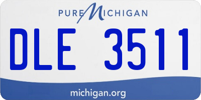 MI license plate DLE3511