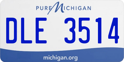 MI license plate DLE3514