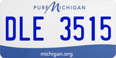 MI license plate DLE3515