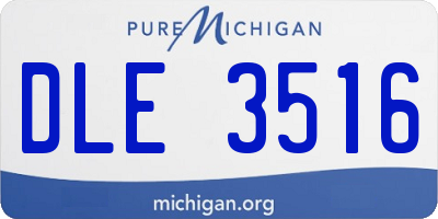 MI license plate DLE3516