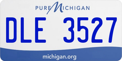 MI license plate DLE3527