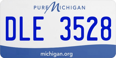MI license plate DLE3528