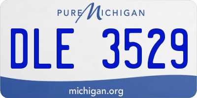 MI license plate DLE3529