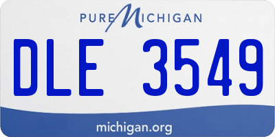 MI license plate DLE3549