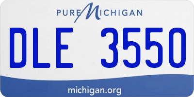 MI license plate DLE3550