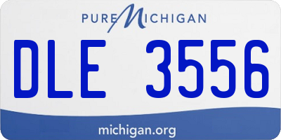 MI license plate DLE3556