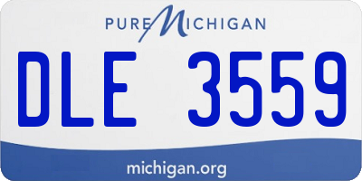 MI license plate DLE3559