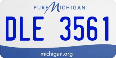 MI license plate DLE3561