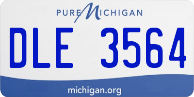 MI license plate DLE3564