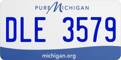 MI license plate DLE3579