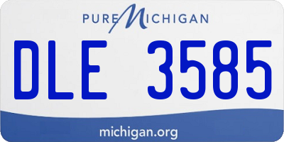 MI license plate DLE3585