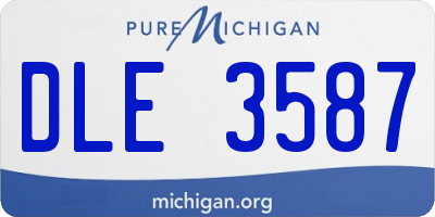 MI license plate DLE3587