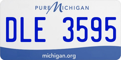 MI license plate DLE3595