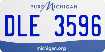 MI license plate DLE3596