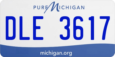 MI license plate DLE3617