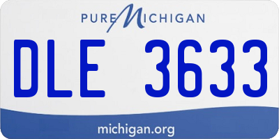 MI license plate DLE3633