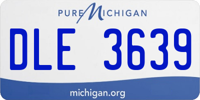 MI license plate DLE3639
