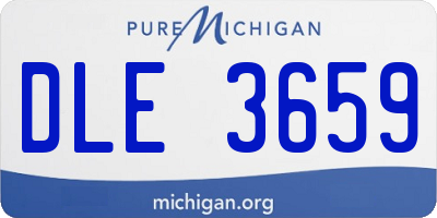MI license plate DLE3659