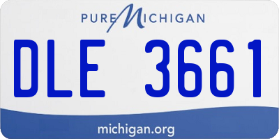 MI license plate DLE3661