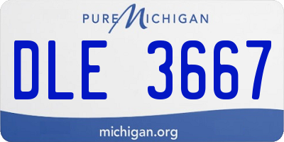MI license plate DLE3667