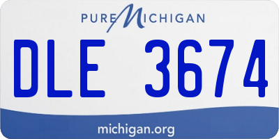 MI license plate DLE3674