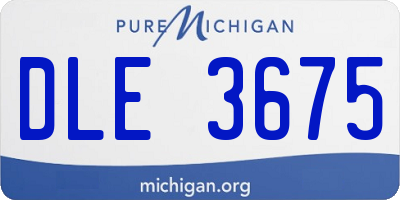 MI license plate DLE3675