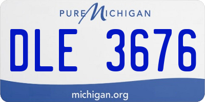 MI license plate DLE3676