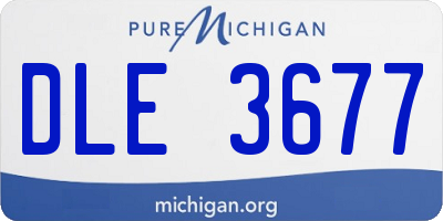 MI license plate DLE3677