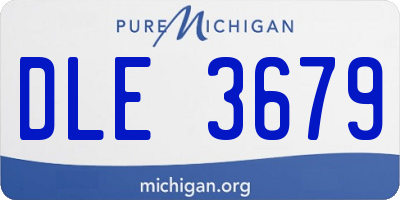 MI license plate DLE3679