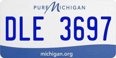 MI license plate DLE3697