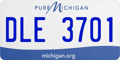 MI license plate DLE3701